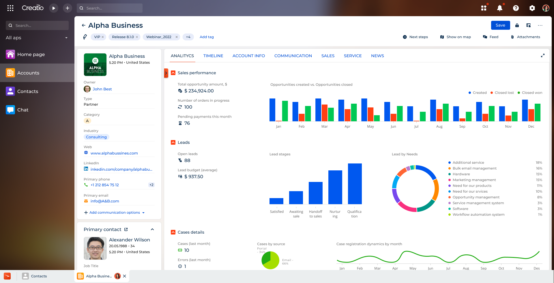 scopri creatio crm, la soluzione innovativa per gestire le relazioni con i clienti. ottimizza i tuoi processi aziendali, migliora la comunicazione e aumenta le vendite con la nostra piattaforma all'avanguardia. prova ora e trasforma il tuo modo di lavorare!