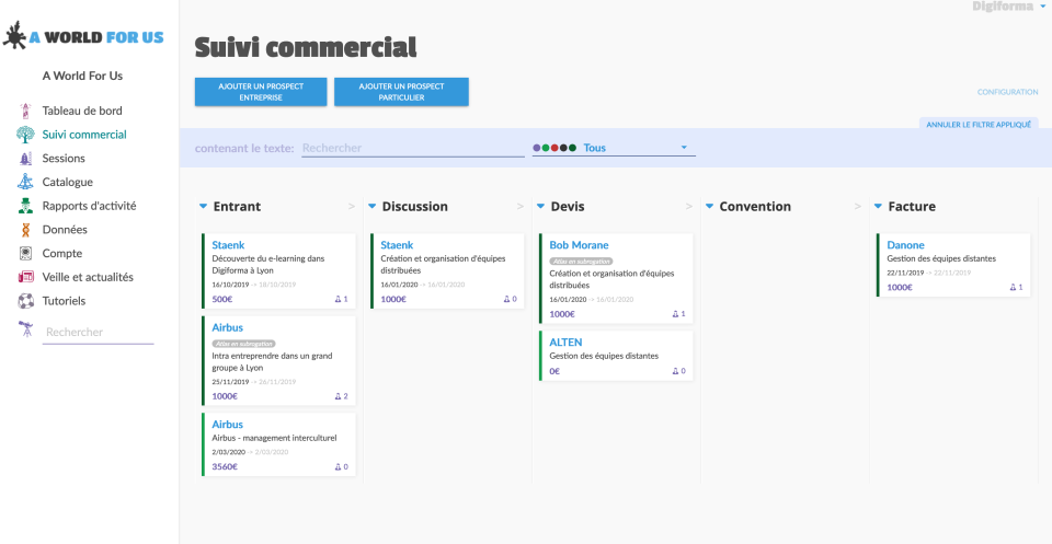 digiforma è la piattaforma innovativa per la gestione e la valutazione della formazione. ottimizza i tuoi programmi formativi, monitora le performance e migliora l'efficacia della tua organizzazione con strumenti semplici ed intuitivi.